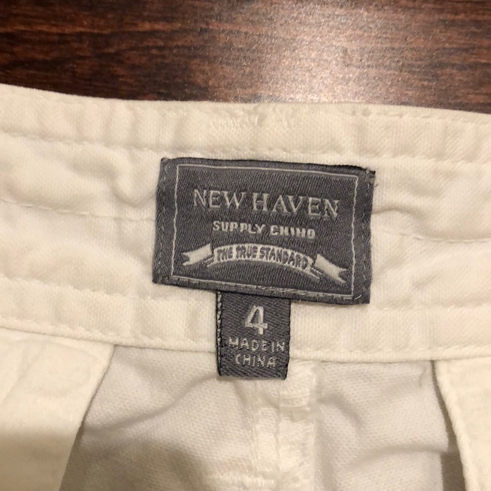 White Cotton Shorts by New Haven Supply Chino - Picture 2 of 4